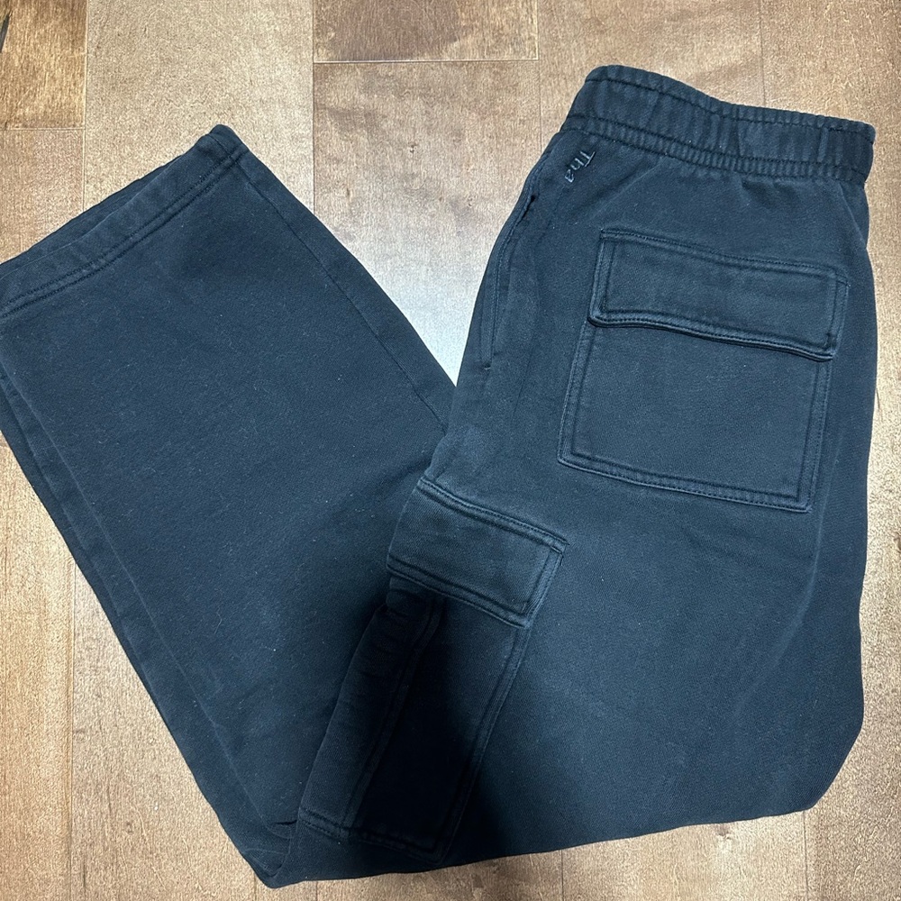 TNA Women’s Black Cargo Sweatpants with Patch Pockets